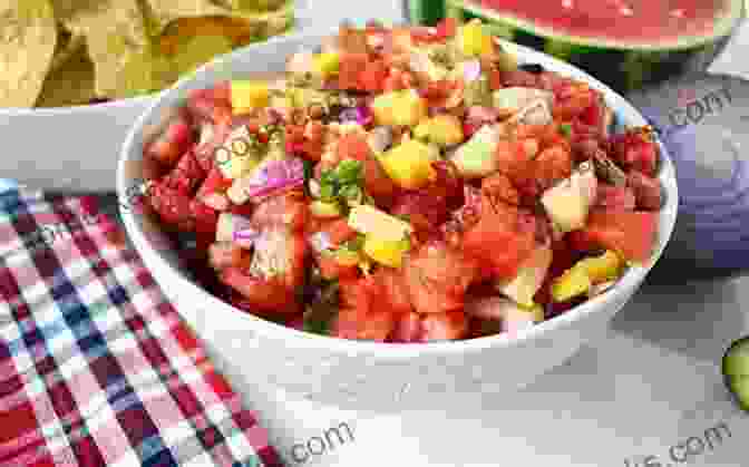 A Bowl Of Colorful Watermelon Salsa, Made With Fresh Watermelon, Onion, And Cilantro Easy Melon Cookbook: 50 Delicious Melon Recipes For Drinks Smoothies Salsas Desserts And Soups