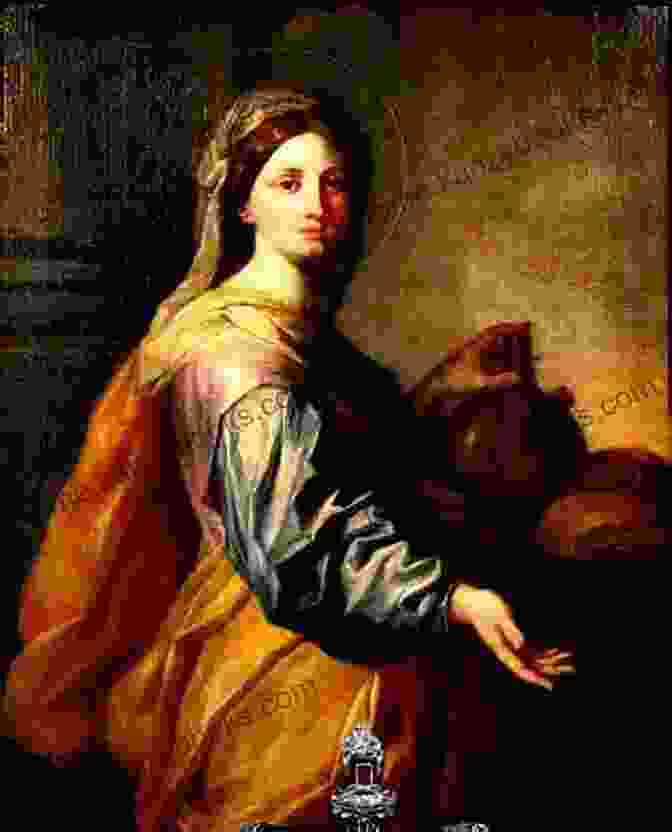 Painting Of Saint Zita, A Young Woman With A Gentle Expression, Wearing A Simple Dress And A Veil, Holding A Lamb In Her Arms Calming The Storm With A Single Word: The Story Of Saint Zita