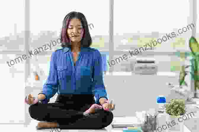 Woman Practicing Yoga At Her Desk Office Yoga: Simple Stretches For Busy People